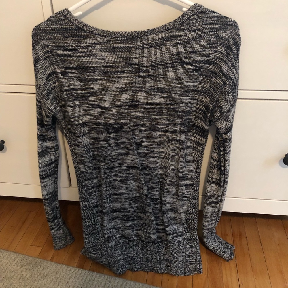 Loft black white and gray sweater